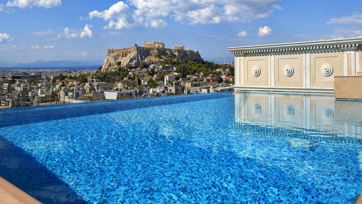 View of the Acropolis from King George Hotel in Athens