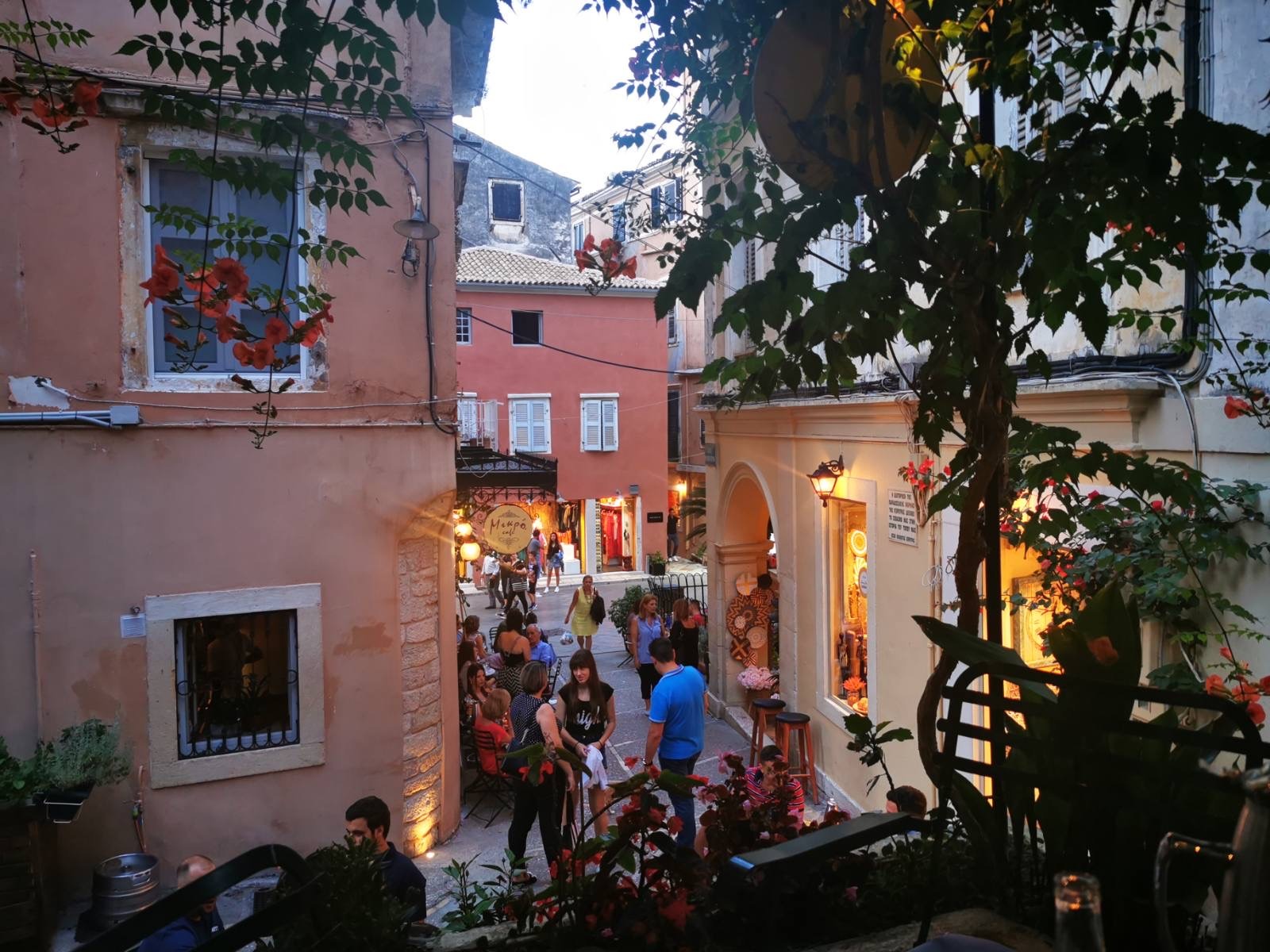 Wandering and exploring downtown Corfu